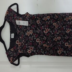 Abercrombie kids size 9/10 black floral dress nwt
